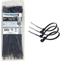 Abraçadeiras Kable Kontrol 11 polegadas 100 unidades pretas 22,68 kg de tração