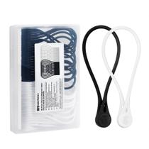 Abraçadeiras magnéticas Cable Matters Silicone, pacote com 20 preto/branco