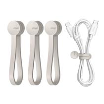 Abraçadeiras magnéticas Elago, pacote com 3, silicone premium (pedra)