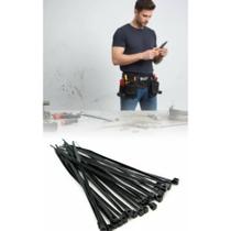 Abraçadeiras Nylon 20cm Preta 100und Fixação Segura Abraçadeiras Nylon 20cm Preta 100und Fixação Segura