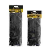 Abraçadeiras Nylon Lacre Tairape Cinta Plástica Com 10 e 15cm Preta 200un Abraçadeiras Nylon Lacre Tairape Cinta Plástica Com 10 e 15cm Preta 200un