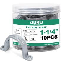 Abraçadeiras para tubo OURU 32 mm em PVC, 10 peças, presilha de dois furos Abraçadeiras para tubo OURU 32 mm em PVC, 10 peças, presilha de dois furos