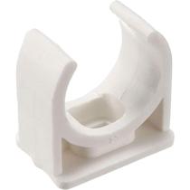 Abraçadeiras para tubos em PVC em formato U, 120 peças, para tubos de 20 mm, brancas Abraçadeiras para tubos em PVC em formato U, 120 peças, para tubos de 20 mm, brancas