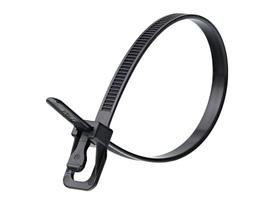 Abraçadeiras RETYZ, 15 cm, pretas, reutilizáveis, 50 libras, resistência, pacote com 100