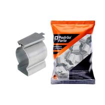 Abraceira Tipo D C/Cunha 1/2" 100PC Aço Galvanizado Padrão Forte Abraceira Tipo D C/Cunha 1/2" 100PC Aço Galvanizado Padrão Forte