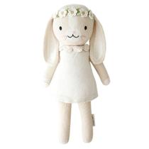 Abraço de boneca tricotado à mão + tipo Hannah The Bunny Ivory 13 cm