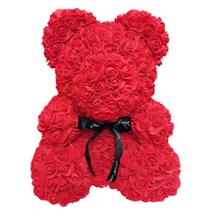 Abraço eterno rosa urso boneca pe flor eterna aniversário gi