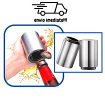 Abridor Automático de Garrafas em Aço Inox com Imã Apanhador de Tampas Praticidade e Estilo para seu Bar