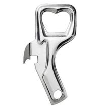 Abridor combinado em aço inox inteiriço 9cm garrafas e latas - Viel