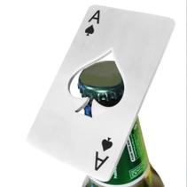 Abridor De Garrafa Carta De Baralho Poker Inox Abridor De Garrafa Carta De Baralho Poker Inox