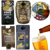 Abridor De Garrafa Cerveja De Parede Dos Simpsons Em Mdf