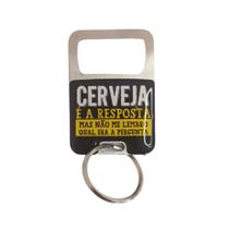 Abridor de Garrafa Cerveja Mini Cerveja é a Resposta Chaveiro Abra - Abra Inovações