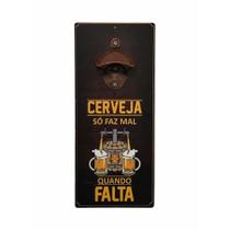 Abridor de Garrafa Cerveja Parede Decorativo Ideal para Bar e Churrasco