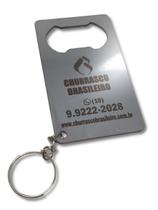 Abridor de Garrafa Chaveiro Inox Original Churrascobrasileiro