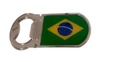 Abridor de Garrafa com Imã Bandeira do Brasil - Colecionadores - Licenciado