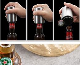 abridor de garrafa de cerveja automático portátil magnético tampa de garrafa de cerveja coletor empurrar para baixo abridor de garrafa de cerveja automático portátil magnético tampa de garrafa de cerveja coletor empurrar para baixo