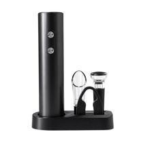 Abridor de Garrafa de Vinho Elétrico Automático 5 peças Completo Saca Rolha Preto Premium Abridor de Garrafa de Vinho Elétrico Automático 5 peças Completo Saca Rolha Preto Premium