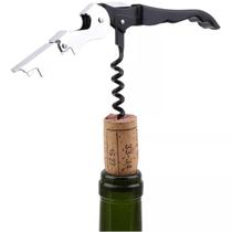 Abridor De Garrafa de Vinho Saca Rolhas Aço Inox 3 Em 1 Somelier Profissional