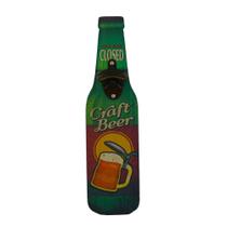 Abridor de Garrafa MDF Parede Caneca de Cerveja- Craft Beer (Fundo Verde)