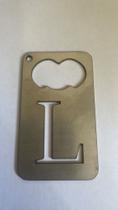 Abridor De Garrafa Personalizado Com Letra L