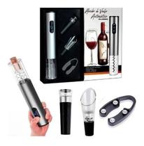 Abridor De Garrafa Vinho Automático Elétrico Kit 4 Peças