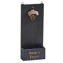 Abridor de Garrafas de Parede em Madeira Preta Creative Gifts Intl 30x13x5 cm