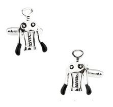 Abridor de garrafas de vinho Cufflinks para homens em cobre Abridor de garrafas de vinho Cufflinks para homens em cobre