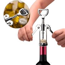 Abridor de Garrafas e Vinho Tipo Borboleta em Metal Resistente Abridor de Garrafas e Vinho Tipo Borboleta em Metal Resistente