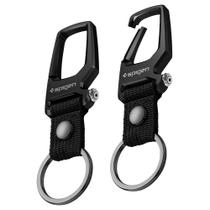 Abridor de garrafas Spigen Life Carabiner Key Ring Clip, pacote com 2