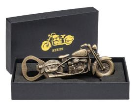 Abridor de Garrafas Vintage EUUPS - Motocicleta em Liga de Zinco e Bronze