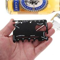 Abridor De Lata E Garrafa Cartão De Carteira Multi Tool 18 Em 1 Régua E Suporte Celular Portátil