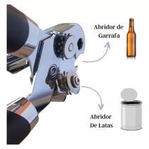 Abridor De Lata e Garrafa Cerveja Profissional Resistente 3 Em 1 Automático Americano Industrial Multiuso