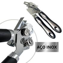 Abridor De Latas Aço Inox Americano Sem Rebarbas Manivela Profissional