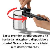 Abridor de latas com manivela brinox utilidade para sua cozinha basta encaixar e rodar simples assim