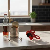 Abridor De Latas E Garrafas De Metal Borboleta Vermelho Abridor De Latas E Garrafas De Metal Borboleta Vermelho