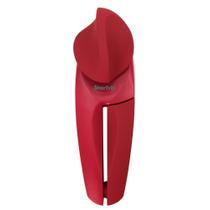 Abridor de latas Starfrit MightiCan Safe, porta-tampas vermelho