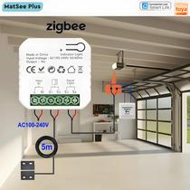 Abridor De Porta De Garagem Inteligente ZigBee Com Controle Remoto via App, Temporizador, Compatível Abridor De Porta De Garagem Inteligente ZigBee Com Controle Remoto via App, Temporizador, Compatível