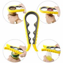 Abridor de Tampas Potes Adaptável Universal Conserva Amarelo