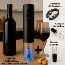Abridor De Vinho Com Cortador E Abridor Prático
