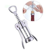 Abridor De Vinho E Cerveja Multiuso Saca Rolhas Bebidas Aço