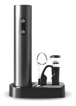 Abridor de Vinho Elétrico Automático com Base Cortador de Lacre Bico Dosador Saca Rolha Sommelier