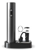 Abridor de Vinho Elétrico Automático com Base Cortador de Lacre Bico Dosador Saca Rolha Sommelier -