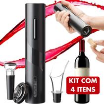Abridor de Vinho Eletrico Automático Kit Garrafa Saca Rolha