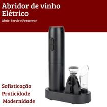Abridor de Vinho Elétrico com Base de Apoio