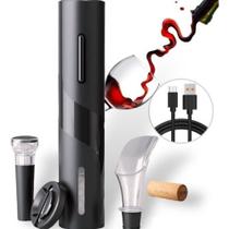 Abridor de Vinho Elétrico Recarregável com Kit Completo 25W - Luatek Abridor de Vinho Elétrico Recarregável com Kit Completo 25W - Luatek