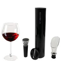 Abridor de Vinho Elétrico Saca Rolha Portátil com Corta-Gotas e Lacre