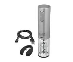 Abridor de vinho inox elétrico recarregável black decker w10 Abridor de vinho inox elétrico recarregável black decker w10