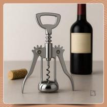 Abridor De Vinho Saca Rolha Tipo Borboleta Garrafa Cozinha Jantar Aço inox Presente Resistente 2 em1