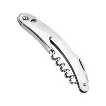 Abridor de Vinhos e Garrafas Saca Rolhas Aço Inox com Faca Corta Lacre Multiuso