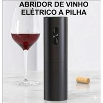 Abridor elétrico de vinho automático saca rolha a pilha 19cm portátil para garrafas
